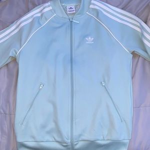 Light Green Adidas 3S Trefoil Track Jacket